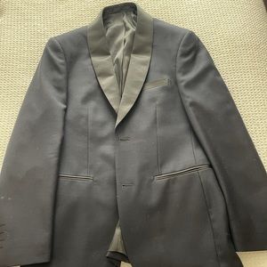 Dark Blue Shawl Collar Tuxedo